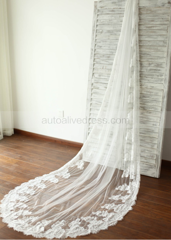 Cathedral Lace Bridal Wedding Veil